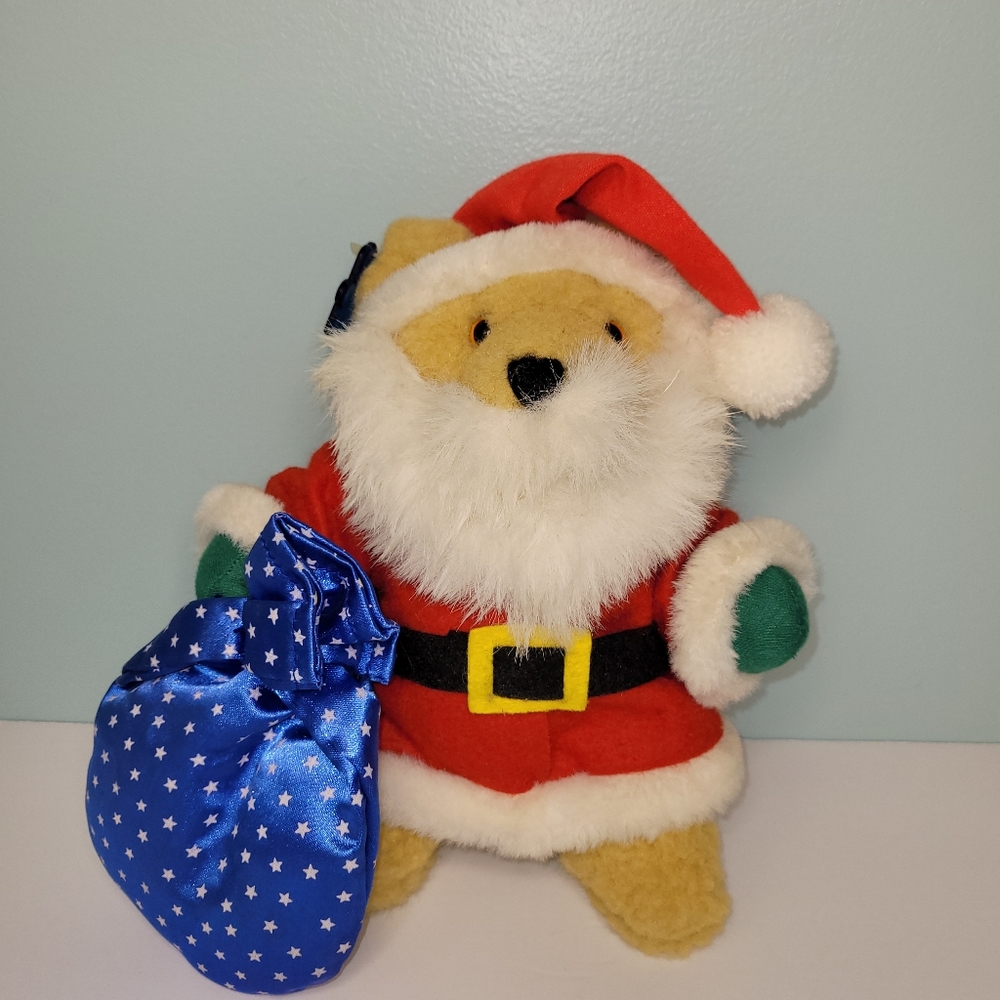 Applause Santa Teddy "Bears in Toyland" Christmas Stuffed Animal Plush Toy